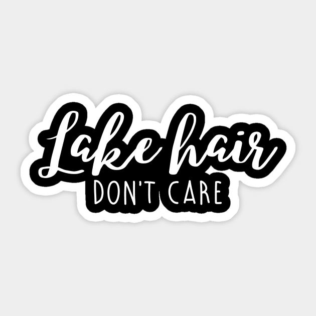Lake hair don't care Sticker by colorbyte